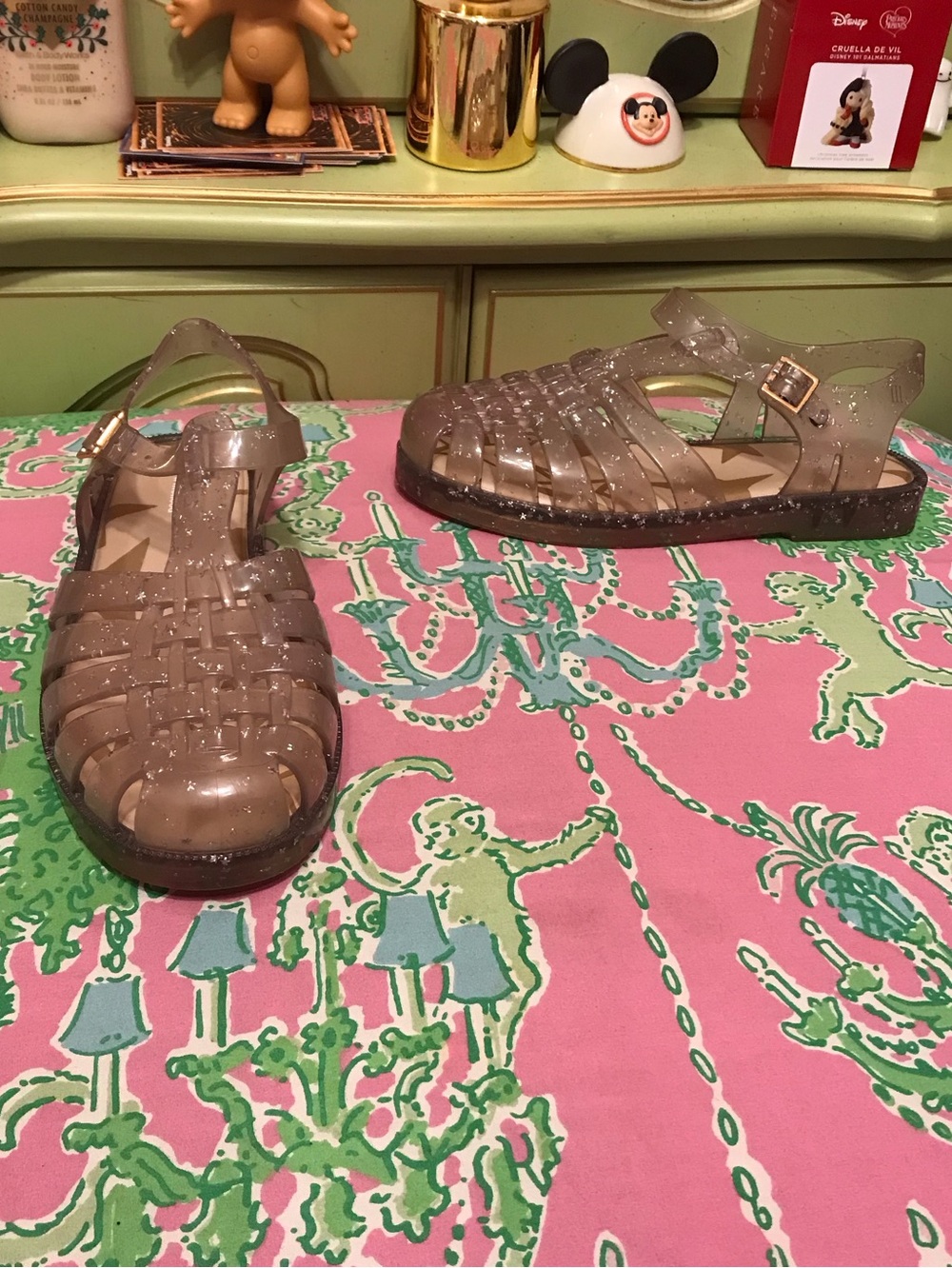 Mini Melissa Jelly Star Sandals Girls Possession Shiny Elements Fisherman size 4
